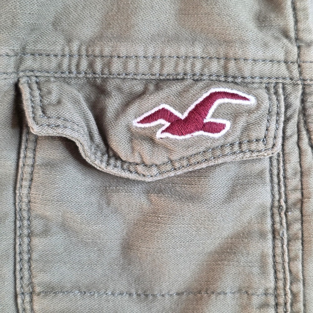 Hollister Utility Vest Womens Small Olive Green Excellent Cinched Cargo Jacket - Picture 7 of 13